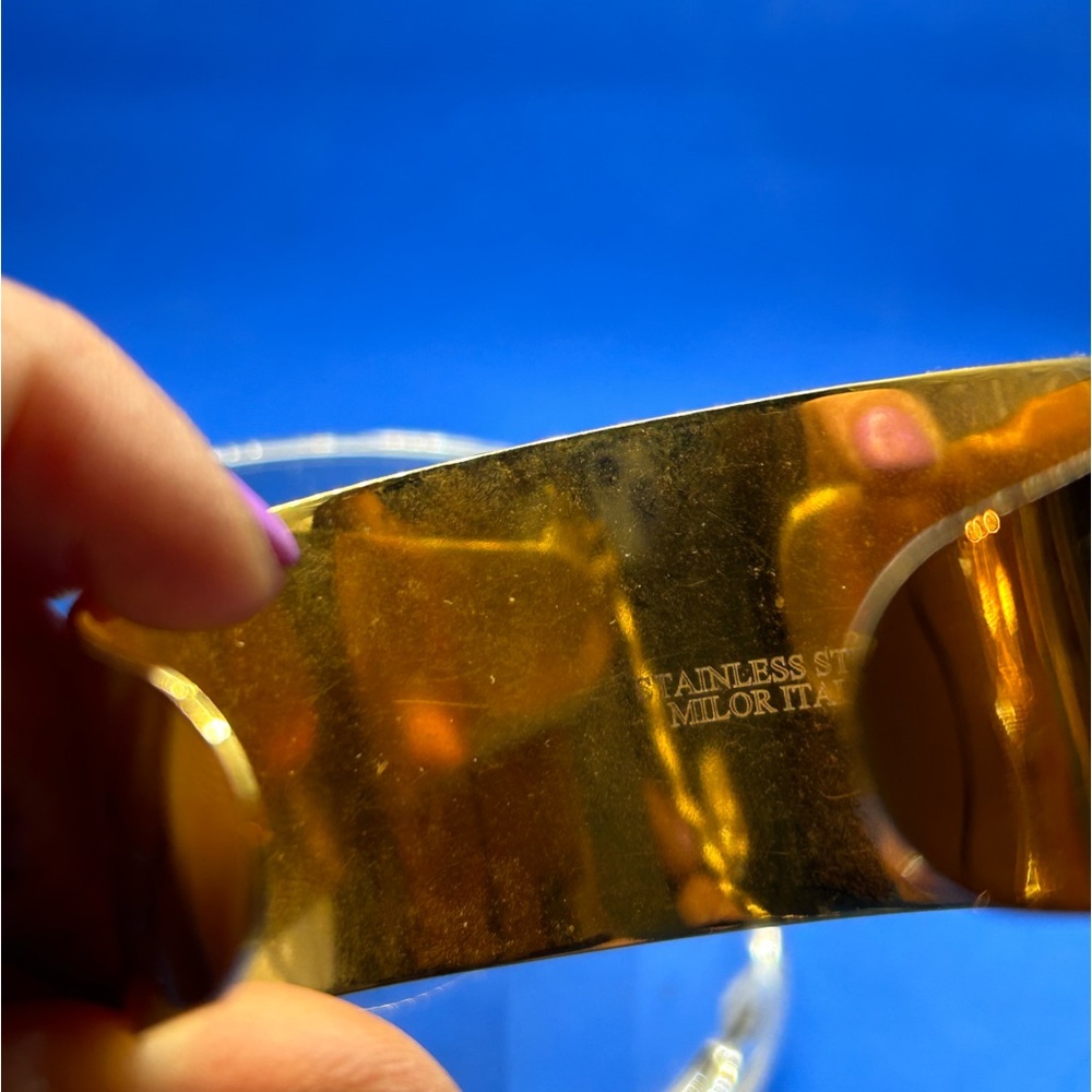 Milor Italy Stainless‎ Steel cuff Bracelet Gold - Picture 4 of 4
